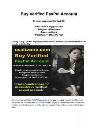 Buy Verified PayPal Account