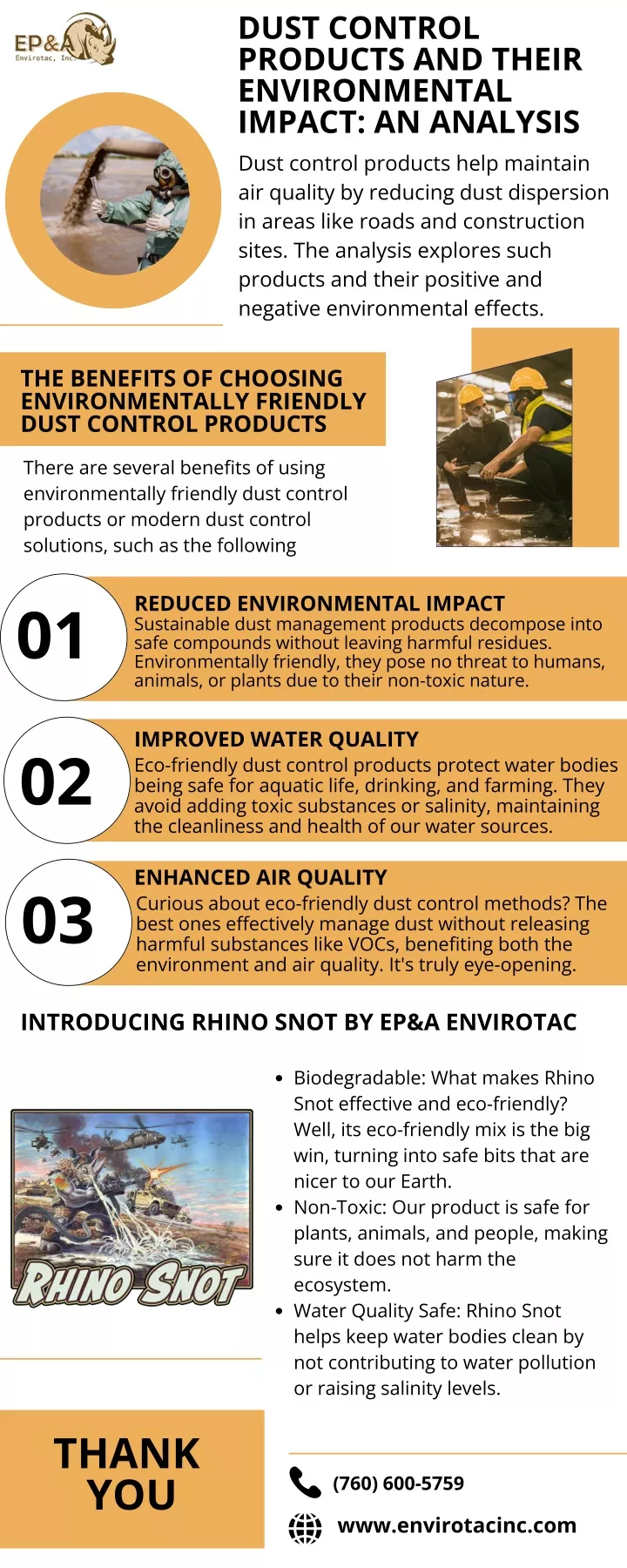 dust control products and their environmental