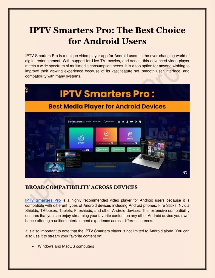 iptv smarters pro the best choice for android