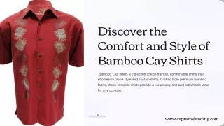 Discover Bamboo Cay Shirts at Captain's Landing