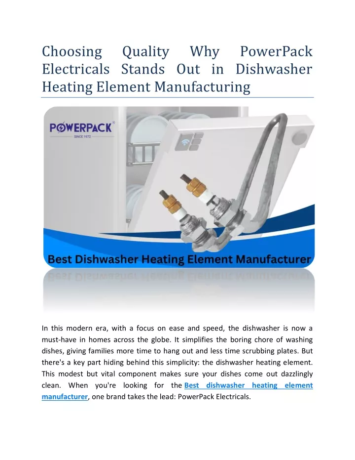 choosing electricals stands out in dishwasher