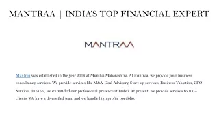 Mantraa | India's Top Financial Experts