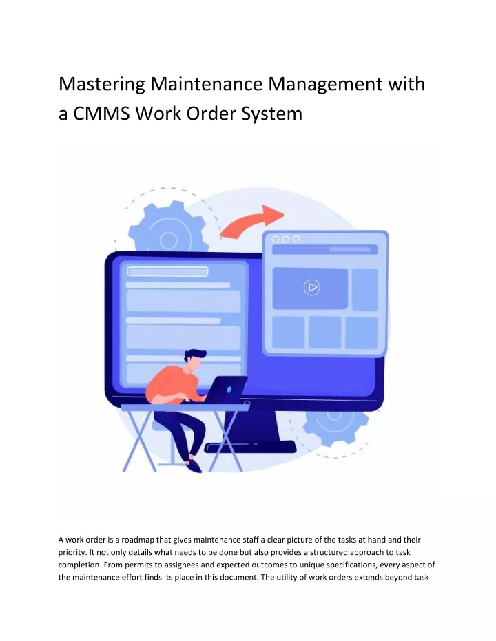 mastering maintenance management with a cmms work