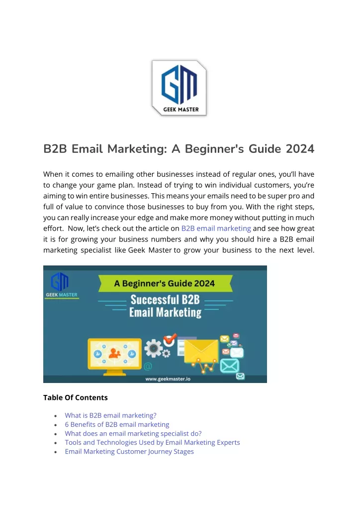 b2b email marketing a beginner s guide 2024 when