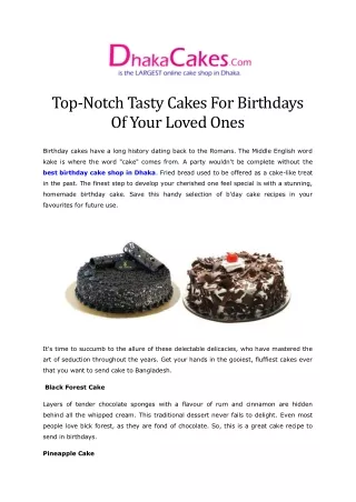 Tasty Cakes For Birthdays Of Your Loved Ones