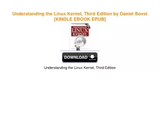 Understanding the Linux Kernel, Third Edition by Daniel Bovet [KINDLE EBOOK EPUB]