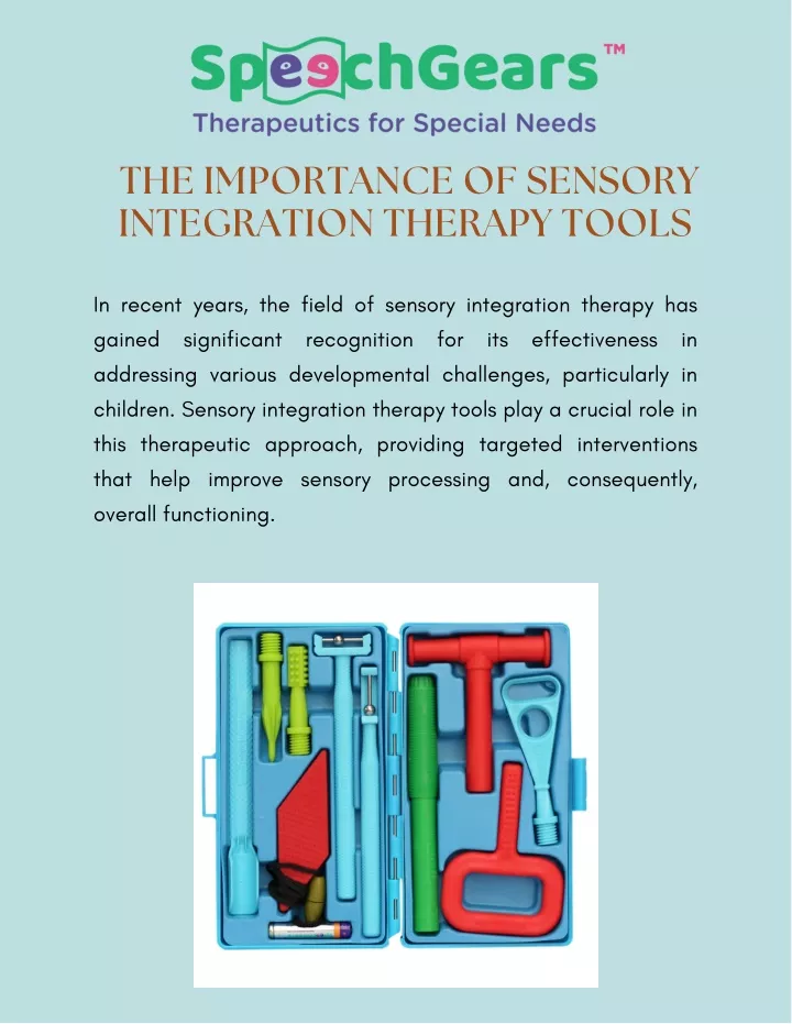 the importance of sensory integration therapy