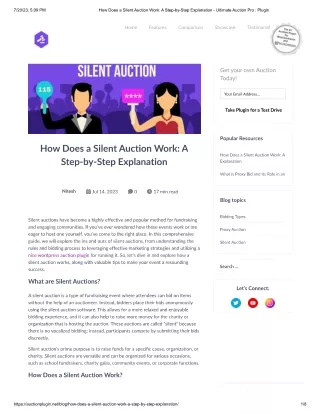 silent auction software