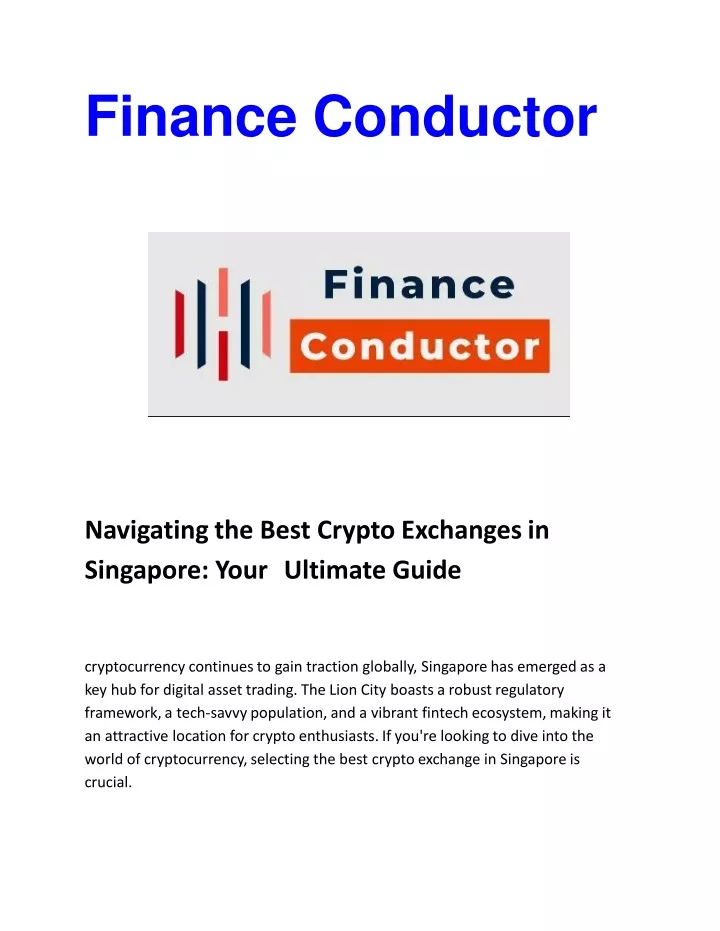 finance conductor