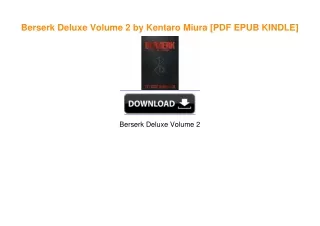 Berserk Deluxe Volume 2 by Kentaro Miura Book PDF EPUB