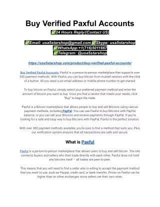 Buy Verified Paxful Accounts