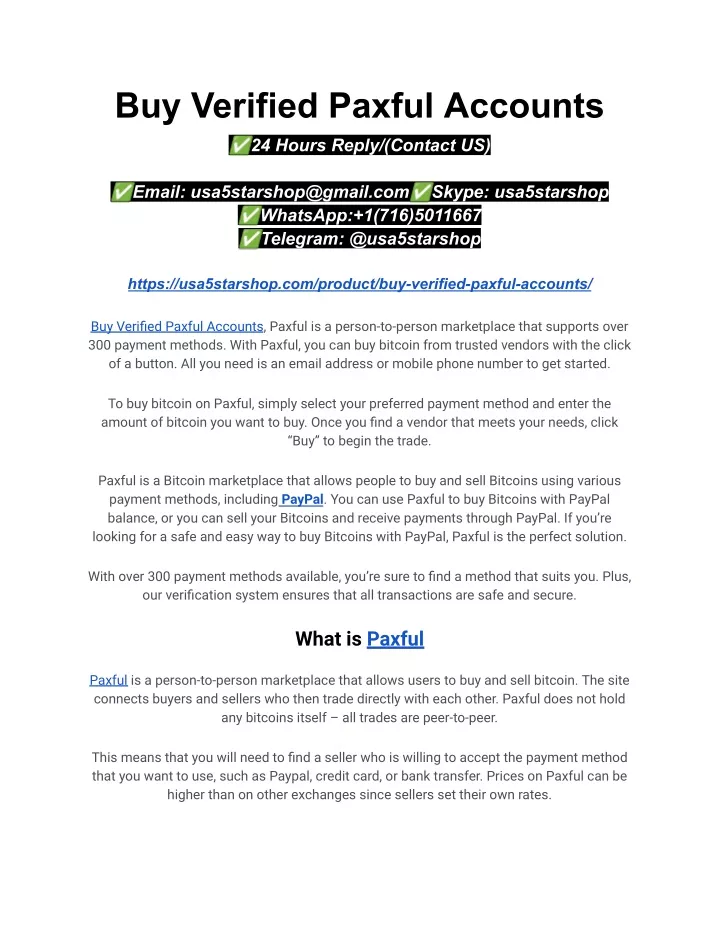 buy verified paxful accounts