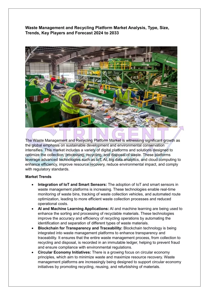 waste management and recycling platform market