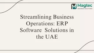 ERP Software Solution in UAE by Magtec Business Solutions