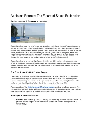 Agnibaan Rockets_ The Future of Space Exploration