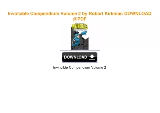 Invincible Compendium Volume 2 by Robert Kirkman DOWNLOAD @PDF