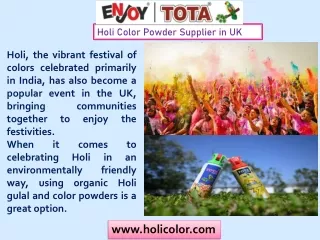 Holi celebration in UK with organic holi gulal and color powder