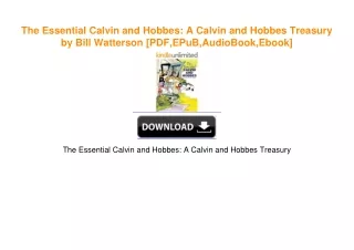 The Essential Calvin and Hobbes: A Calvin and Hobbes Treasury by Bill Watterson