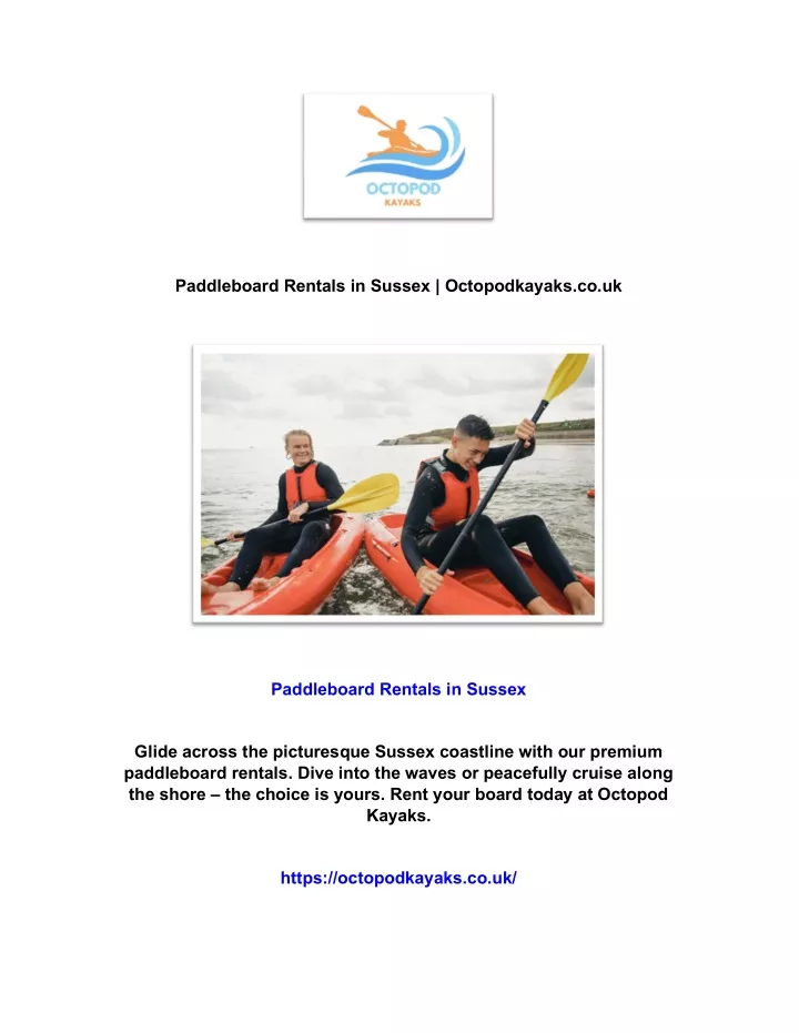 paddleboard rentals in sussex octopodkayaks co uk