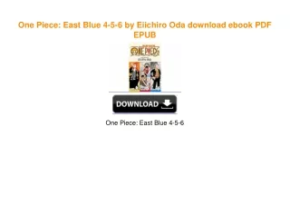 One Piece: East Blue 4-5-6 by Eiichiro Oda download ebook PDF EPUB