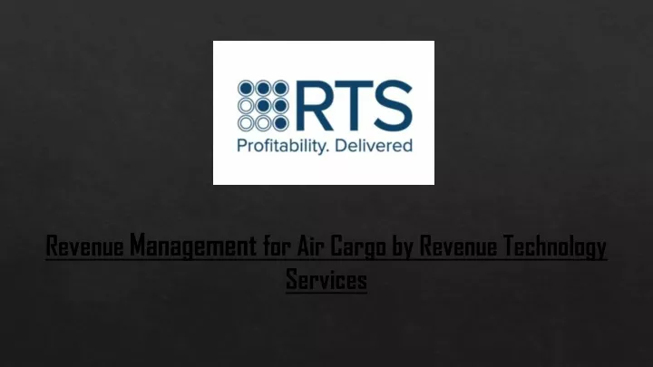 revenue management for air cargo by revenue