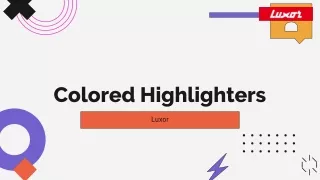 Colored Highlighters