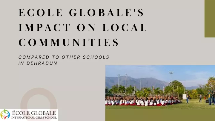 ecole globale s impact on local communities