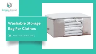 Washable Storage Bag For Clothes | Chaos Cleared