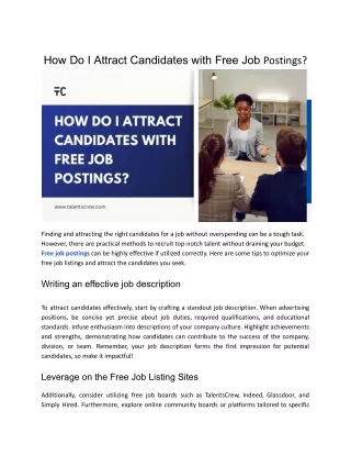 Effective Ways to Recruit with Free Job Listings