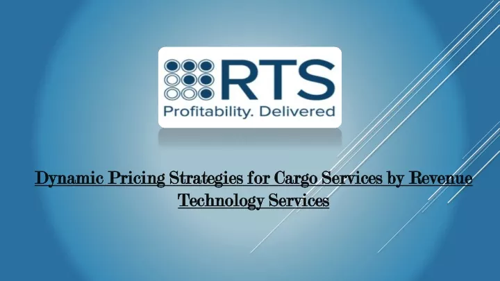 dynamic pricing strategies for cargo services