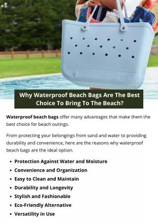 Why Waterproof Beach Bags Are The Best Choice To Bring To The Beach?