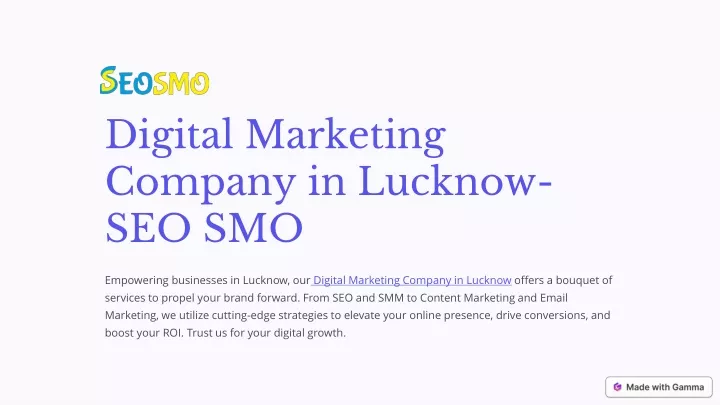 digital marketing company in lucknow seo smo