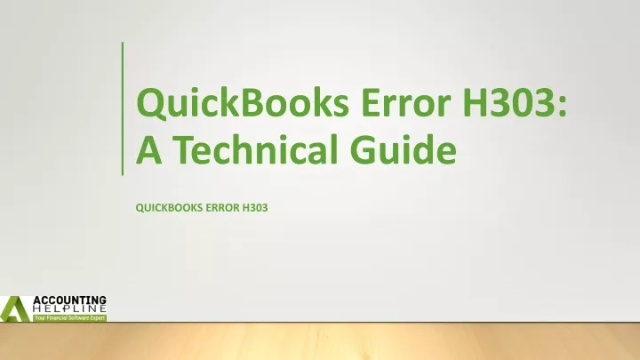 quickbooks error h303 a technical guide