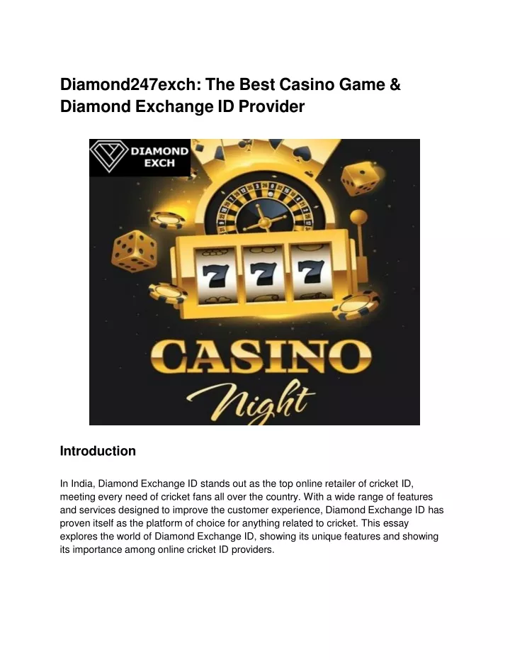 diamond247exch the best casino game diamond