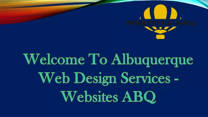 welcome to albuquerque web design services