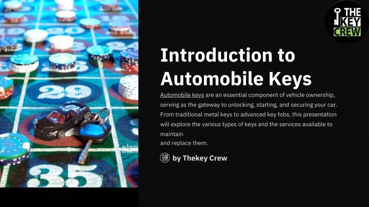 introduction to automobile keys automobile keys