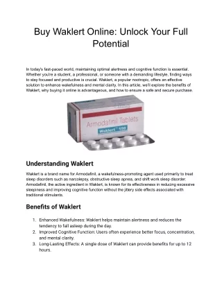 Buy Waklert Online_ Unlock Your Full Potential