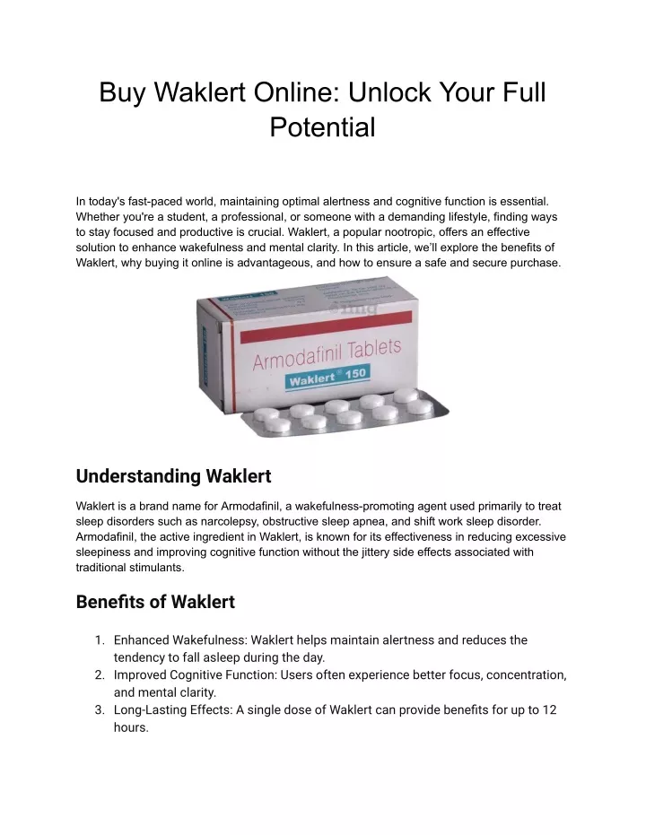 buy waklert online unlock your full potential