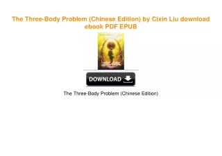 The Three-Body Problem (Chinese Edition) by Cixin Liu [PDF EPUB KINDLE]