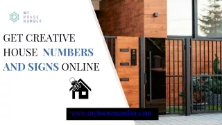 Get Creative House Numbers and Signs Online