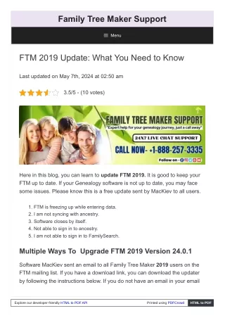 FTM 2019 Update