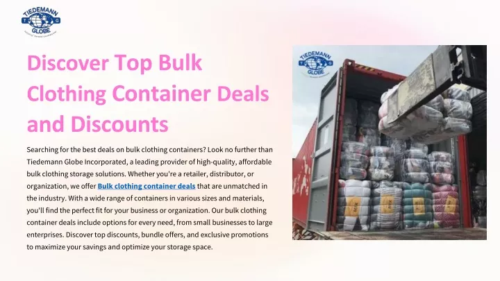 discover top bulk clothing container deals