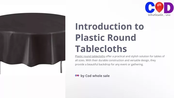 introduction to plastic round tablecloths plastic