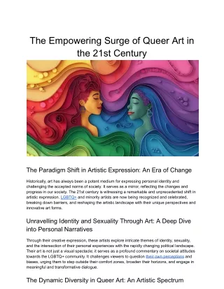 the empowering surge of queer art in the 21st