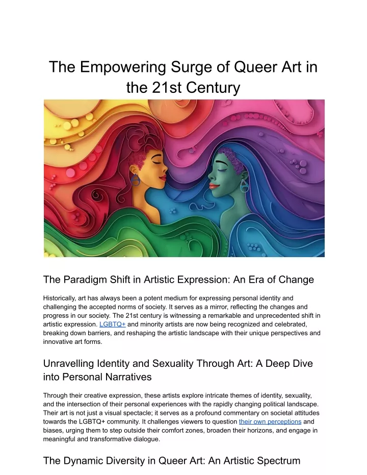 the empowering surge of queer art in the 21st