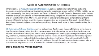 Guide to Automating the AR Process