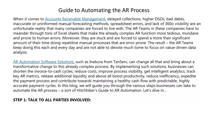 PPT - Guide to Automating the AR Process PowerPoint Presentation, free ...