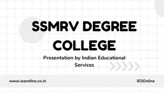 ssmrv degree college presentation by indian