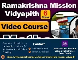 Ramakrishna Mission Vidyapith Entrance Exam Guide