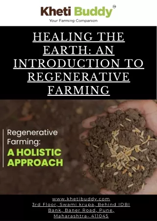 Healing the Earth An Introduction to Regenerative Farming   Khetibuddy